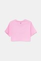 United Colors of Benetton tricou de bumbac pentru copii 3096C10PC.G.Seasonal roz SS25