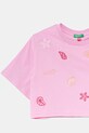 Fete United Colors of Benetton tricou de bumbac pentru copii 3096C10PC.G.Seasonal roz