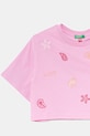 Dziewczynka United Colors of Benetton t-shirt bawełniany dziecięcy 3096C10PC.G.Seasonal różowy
