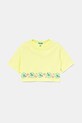 United Colors of Benetton t-shirt bawełniany dziecięcy okrągły zielony 3096C10PC.G.Seasonal