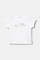 United Colors of Benetton t-shirt bawełniany niemowlęcy nadruk biały 3I1XA1067.W.Seasonal