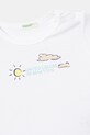 Dziewczynka United Colors of Benetton t-shirt bawełniany niemowlęcy 3I1XA1067.W.Seasonal biały