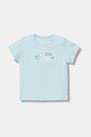 United Colors of Benetton t-shirt bawełniany niemowlęcy nadruk niebieski 3I1XA1067.W.Seasonal