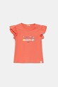 United Colors of Benetton t-shirt bawełniany niemowlęcy aplikacja pomarańczowy 3096A106F.W.Seasonal