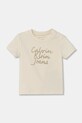 Дитяча бавовняна футболка Calvin Klein Jeans бавовна бежевий IN0IN00261.PPYA
