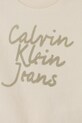 Хлопчик Дитяча бавовняна футболка Calvin Klein Jeans IN0IN00261.PPYA бежевий
