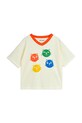 Mini Rodini tricou de bumbac pentru copii Cool cats 2512012611 bej SS25