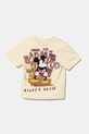 Детская хлопковая футболка Desigual x Disney 25SBTK11 бежевый SS25