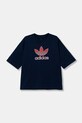 Детская хлопковая футболка adidas Originals JC9117 тёмно-синий SS25