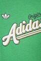 Дитяча бавовняна футболка adidas Originals зелений JC8405