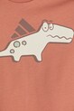 Detské bavlnené tričko adidas oranžová JD3439