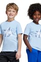 adidas tricou de bumbac pentru copii print albastru JI6679