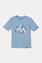 adidas tricou de bumbac pentru copii JI6679 albastru SS25