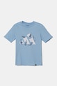 adidas tricou de bumbac pentru copii JI6679 albastru SS25
