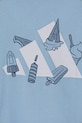 adidas tricou de bumbac pentru copii albastru JI6679