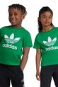 adidas Originals tricou de bumbac pentru copii print verde IY4013