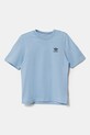 adidas Originals tricou de bumbac pentru copii JC8419 albastru SS25