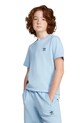 Дитяча бавовняна футболка adidas Originals JC8419 блакитний