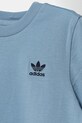 Дитяча бавовняна футболка adidas Originals блакитний JC8419