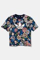 Дитяча бавовняна футболка adidas Originals JD0527 темно-синій SS25