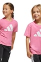 adidas tricou de bumbac pentru copii print roz JC9718