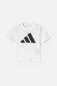 adidas t-shirt bawełniany dziecięcy nadruk biały JC9720