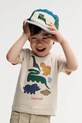 Detské bavlnené tričko Liewood Apia Placement Shortsleeve T-shirt LW19844 béžová
