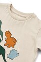 Detské bavlnené tričko Liewood Apia Placement Shortsleeve T-shirt béžová LW19844