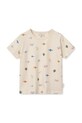 Liewood tricou de bumbac pentru copii Apia Printed Shortsleeve T-shirt cu modele bej LW19845