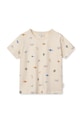 Liewood tricou de bumbac pentru copii Apia Printed Shortsleeve T-shirt cu modele bej LW19845