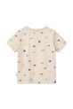 Liewood tricou de bumbac pentru copii Apia Printed Shortsleeve T-shirt LW19845 bej SS25