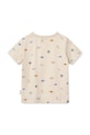 Liewood tricou de bumbac pentru copii Apia Printed Shortsleeve T-shirt LW19845 bej SS25