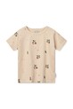 Liewood tricou de bumbac pentru copii Apia Printed Shortsleeve T-shirt LW19845 bej SS25