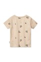 Băieți Liewood tricou de bumbac pentru copii Apia Printed Shortsleeve T-shirt LW19845 bej