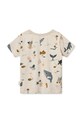 Băieți Liewood tricou de bumbac pentru copii Apia Printed Shortsleeve T-shirt LW19845 bej