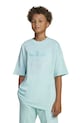 Хлопчик Дитяча бавовняна футболка adidas Originals JC7881 бірюзовий