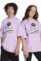 Дитяча бавовняна футболка adidas Originals бавовна фіолетовий JD0372