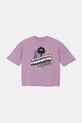 Дитяча бавовняна футболка adidas Originals JD0372 фіолетовий SS25