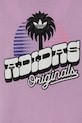 Дитяча бавовняна футболка adidas Originals фіолетовий JD0372