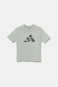 Dětské bavlněné tričko adidas JI6730 šedá SS25