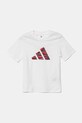 adidas tricou de bumbac pentru copii JI6729 alb SS25