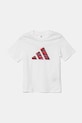 adidas t-shirt in cotone per bambini JI6729 bianco SS25