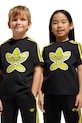 adidas Originals tricou de bumbac pentru copii imprimeu negru JD0456