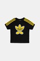 adidas Originals t-shirt bawełniany dziecięcy JD0456 czarny SS25