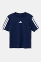 Детская хлопковая футболка adidas JD6490 тёмно-синий SS25