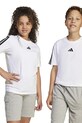 Otroška bombažna kratka majica adidas Okrogel bela JD6488