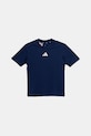 adidas tricou de bumbac pentru copii JY0613 bleumarin SS25
