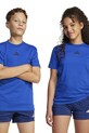 adidas t-shirt bawełniany dziecięcy bawełna niebieski JC9775