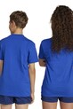adidas t-shirt bawełniany dziecięcy JC9775 niebieski