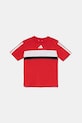 Dětské bavlněné tričko adidas JI6213 červená SS25